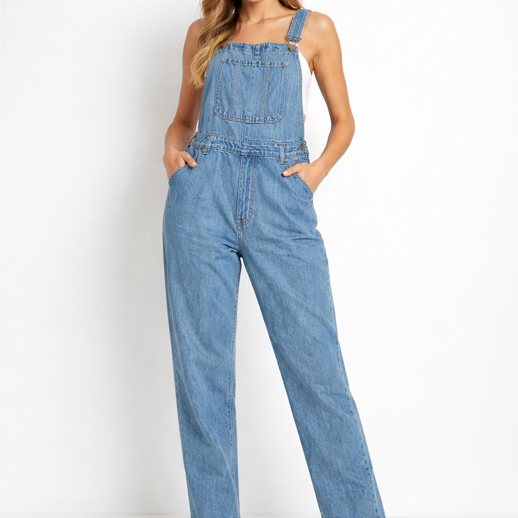 Jardineira Jeans Feminina Essenciais Urbanos