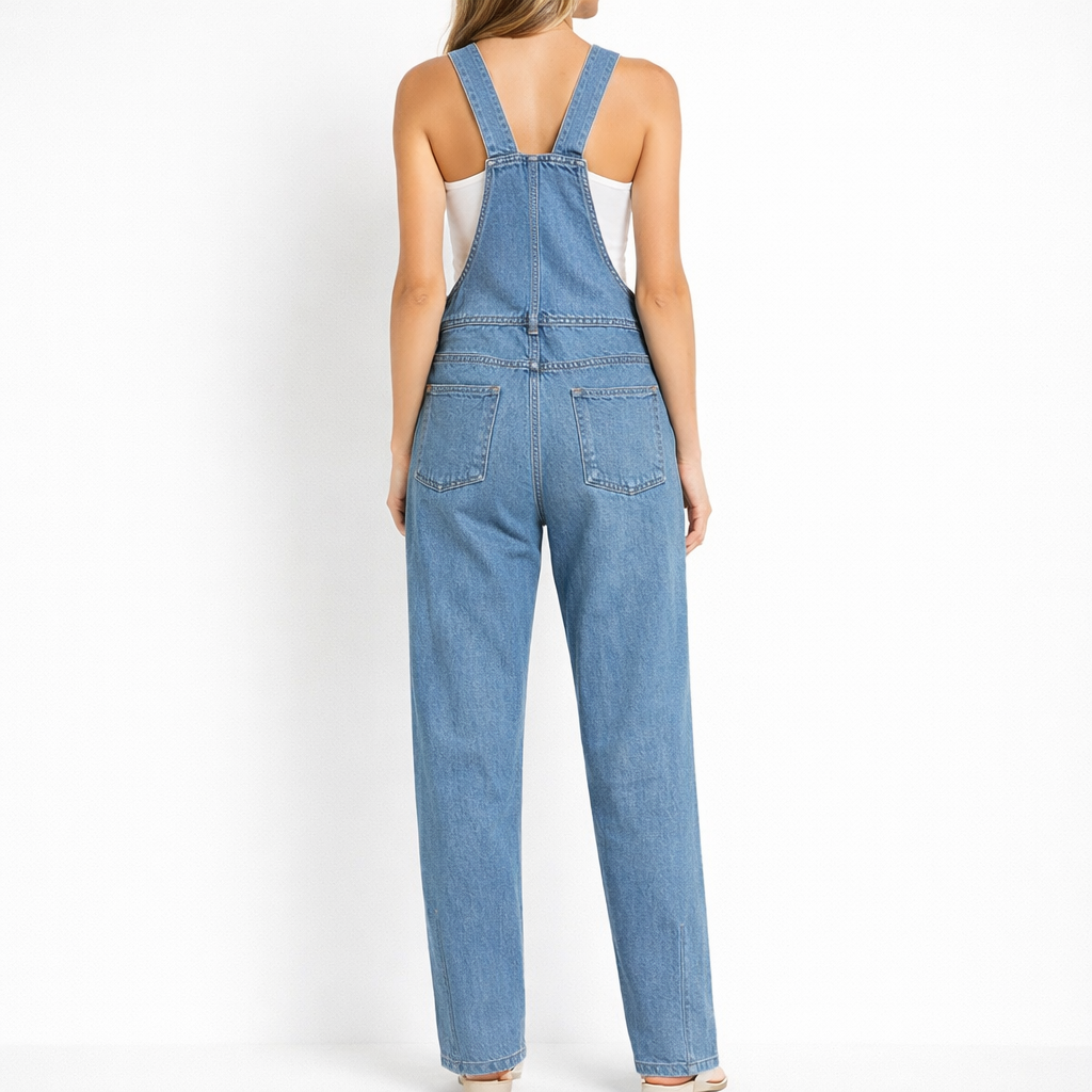 Jardineira Jeans Feminina Essenciais Urbanos