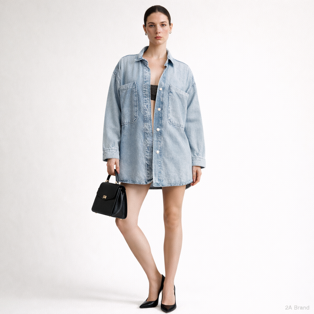 Camisa Jeans Oversized Clara