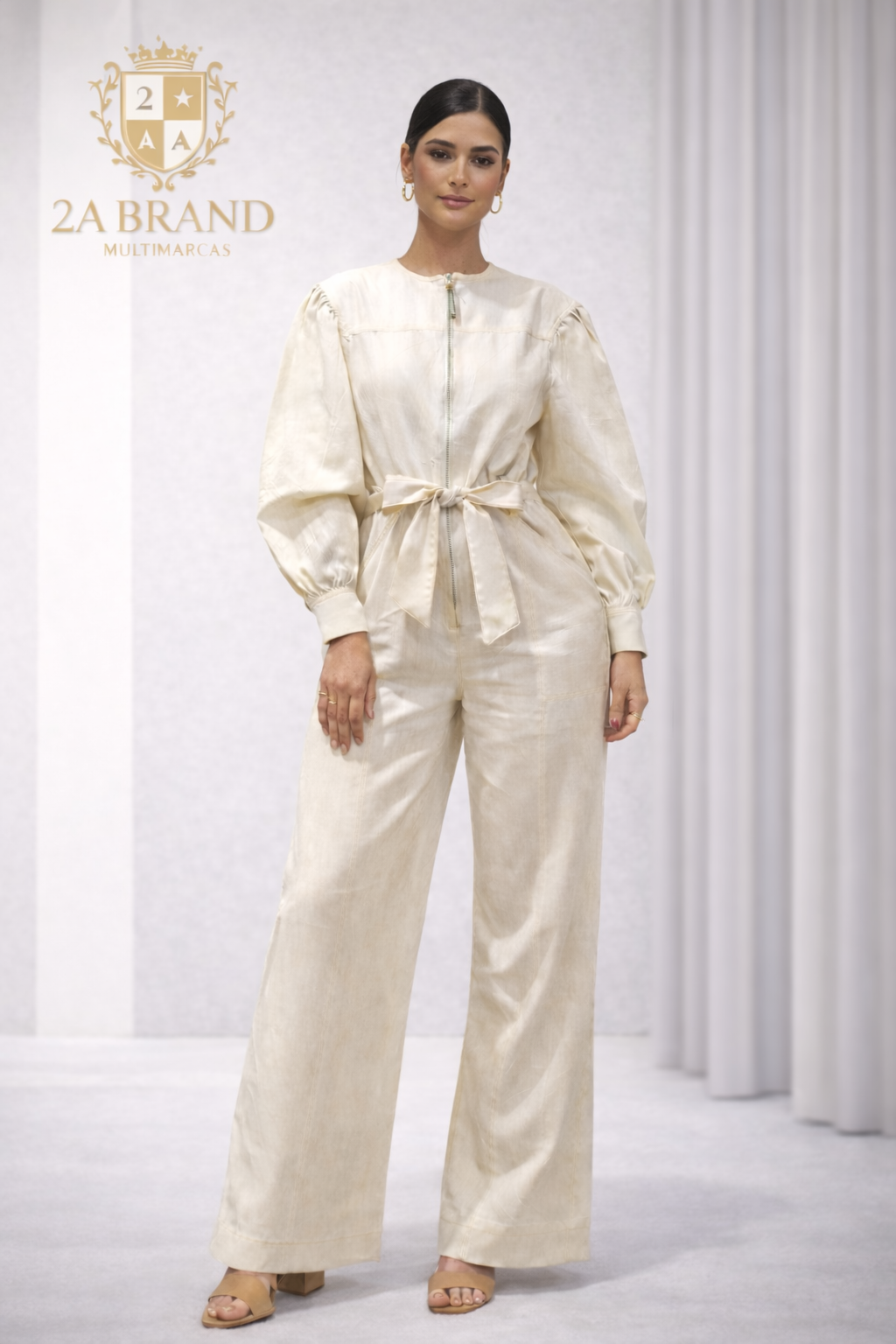 Macacão longo off white