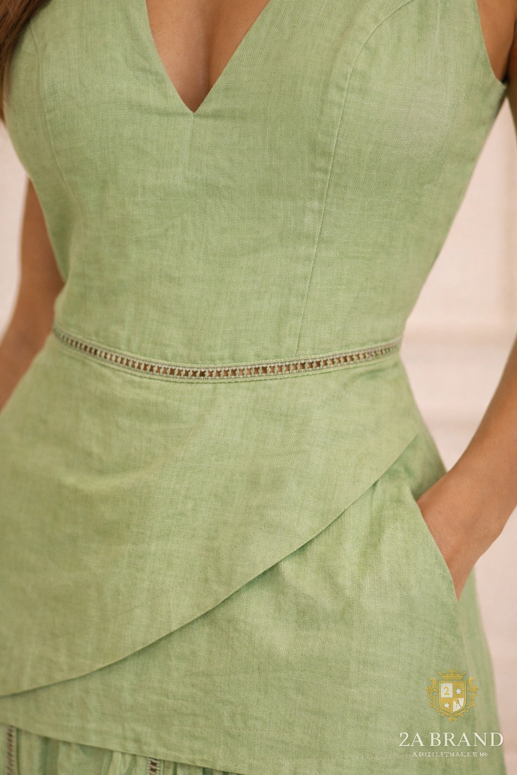 vestido midi verde