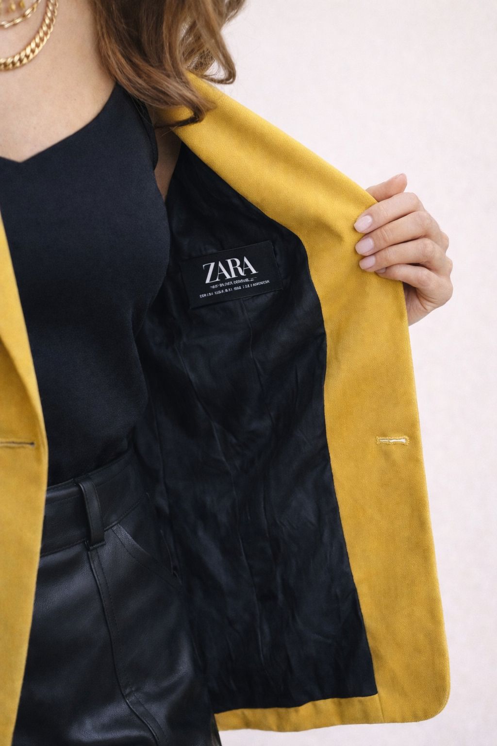 Blazer Alongado Amarelo Alfaiataria