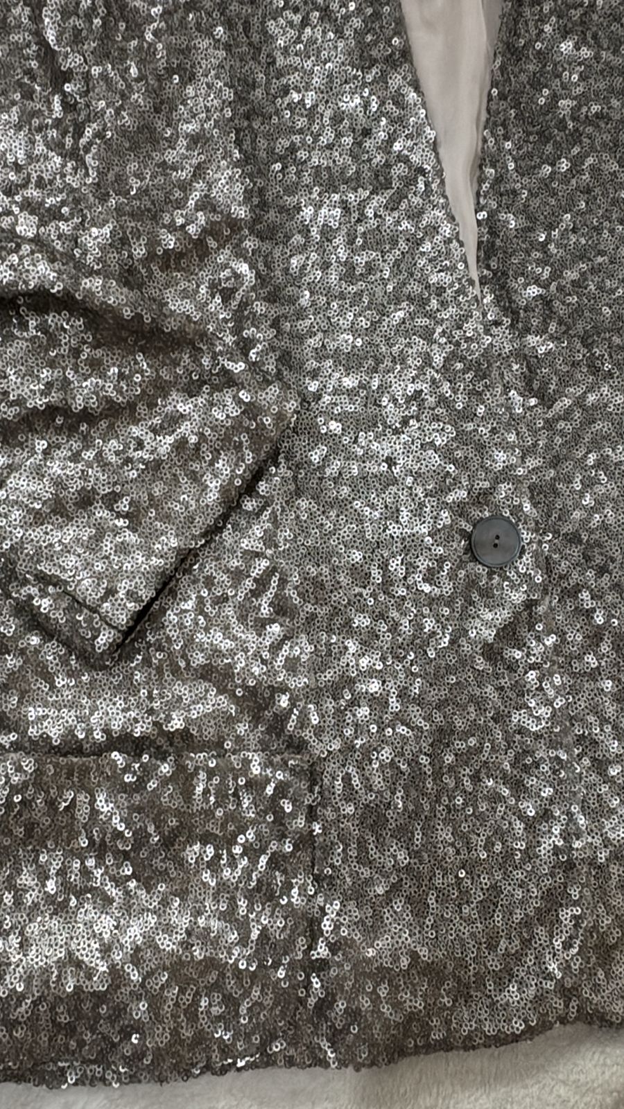 Blazer Zara Prateado com Paetês