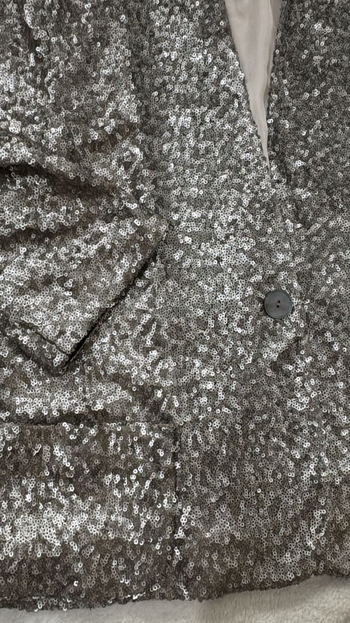 Blazer Zara Prateado com Paetês